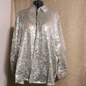 Simrin Silver sequin jacket.